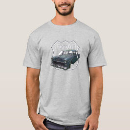 Camiseta Chevrolet Air 1955. 55 Blue Chevy. Rota 66.