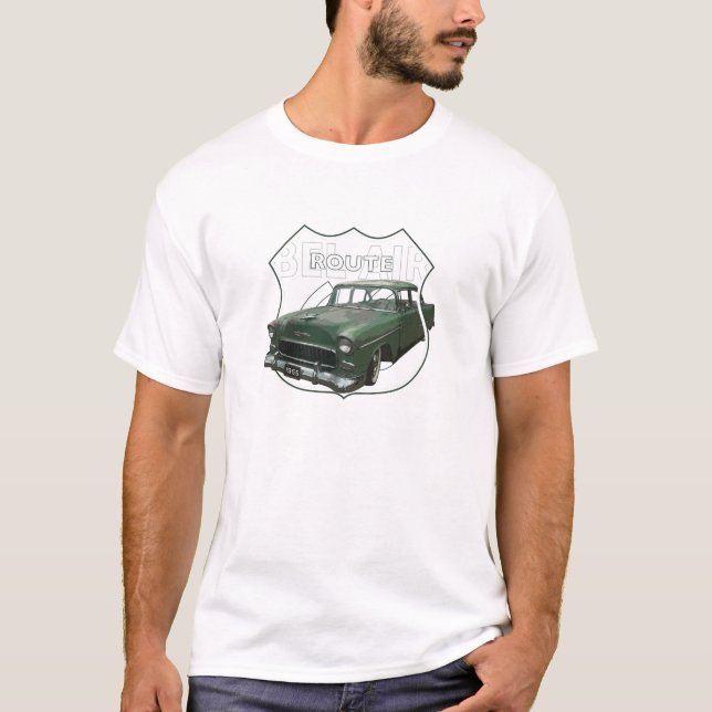 Camiseta Chevrolet Air 1955. Green Chevy American de 1955 (Frente)