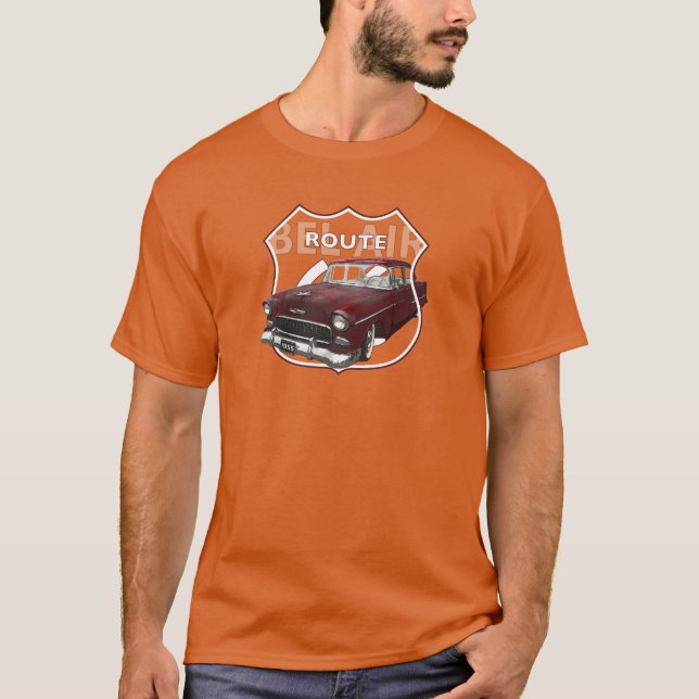 Camiseta Chevrolet Air 1955. Red Chevy American 1955 (Frente)