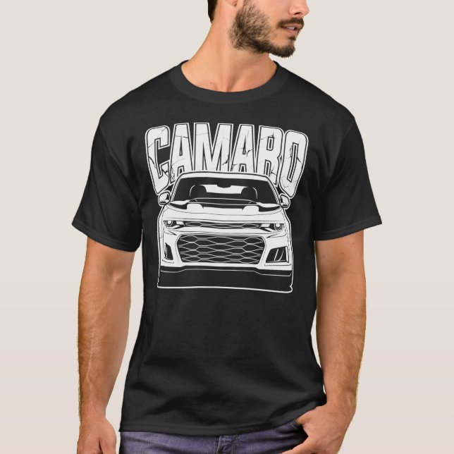 Camiseta Chevy Camaro ZL1 White Print Essential T-Shirt (Frente)