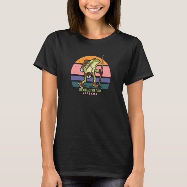 Camiseta Chewacla State Park Alabama Hiking Frog Walking Ca (Frente)