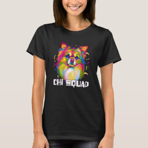 Camiseta Chi Squad Chihuahua Pelo Animal de Pai Chiwawa