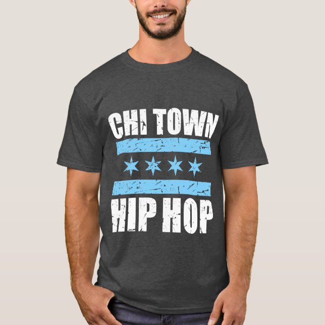 Camiseta Chi-Town Hiphop Head  (Frente)