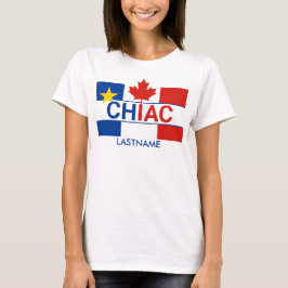 Camiseta Chiac Acade Canadian Flag Personalize T-Shirt