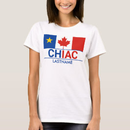 Camiseta Chiac Acade Canadian Flag Personalize T-Shirt