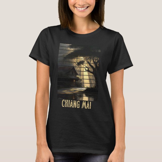 Camiseta Chiang Mai Thailand Backpacking and Digital Nomad (Frente)