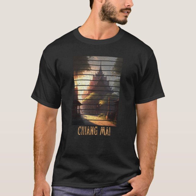 Camiseta Chiang Mai Thailand Backpacking and Digital Nomad  (Frente)