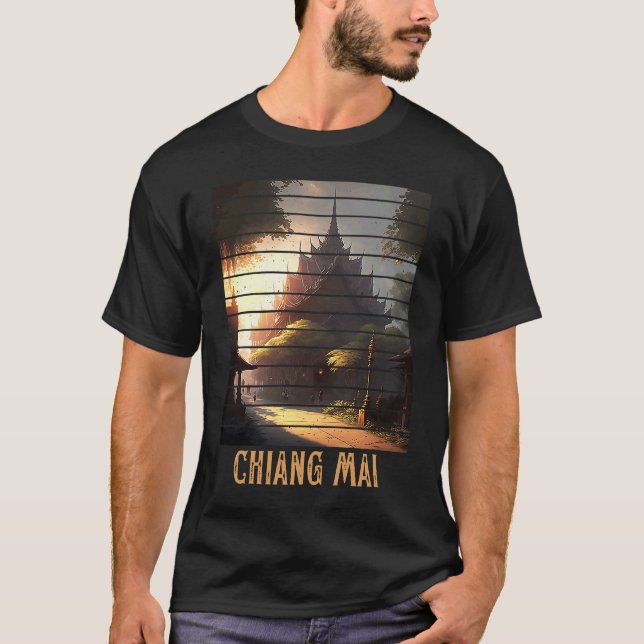 Camiseta Chiang Mai Thailand, Backpacking and Digital Nomad (Frente)