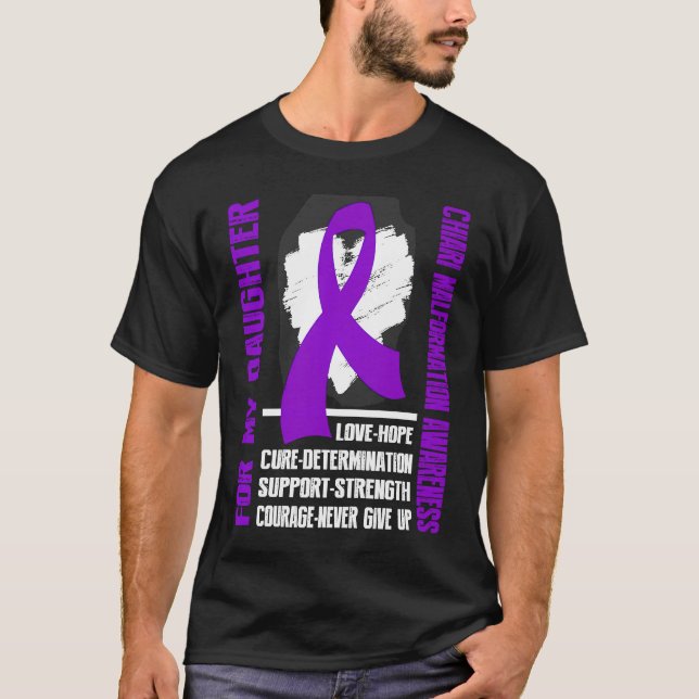 Camiseta CHIARI MALFORMATION Awareness For my daughter (Frente)