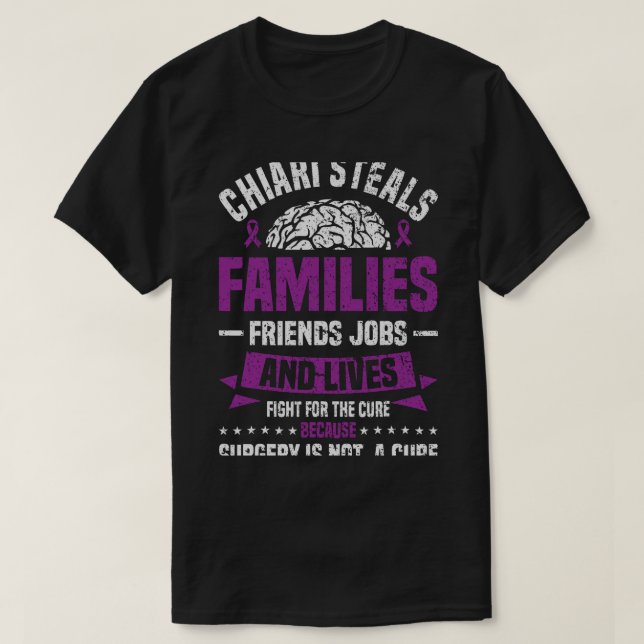 Camiseta Chiari Malformation Familiar Guerreiro Purpl (Frente do Design)