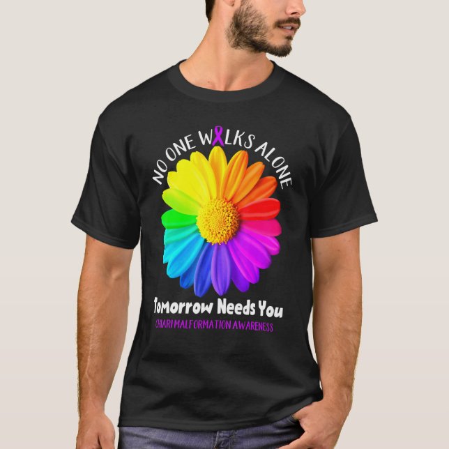Camiseta Chiari Malformation Ninguém Caminha Sozinho Amanhã (Frente)