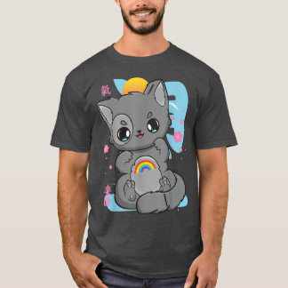 Camiseta Chibi Anime Neko Pastel Gótico Sakura Cat Angelcor