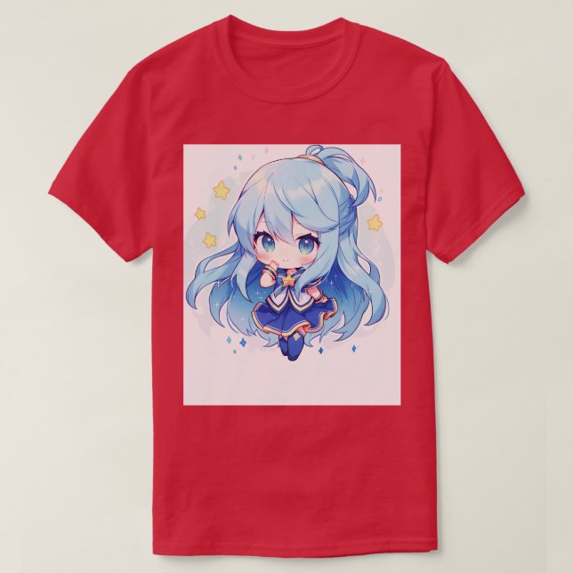 Camiseta chibi aqua 1 (Frente do Design)