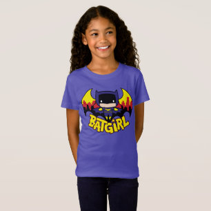 Camiseta Chibi Batgirl com o Skyline & logotipo Gotham