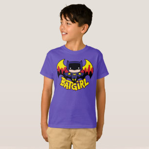 Camiseta Chibi Batgirl com o Skyline & logotipo Gotham
