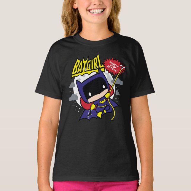 Camiseta Chibi Batgirl Pronto Para Ação (Frente)
