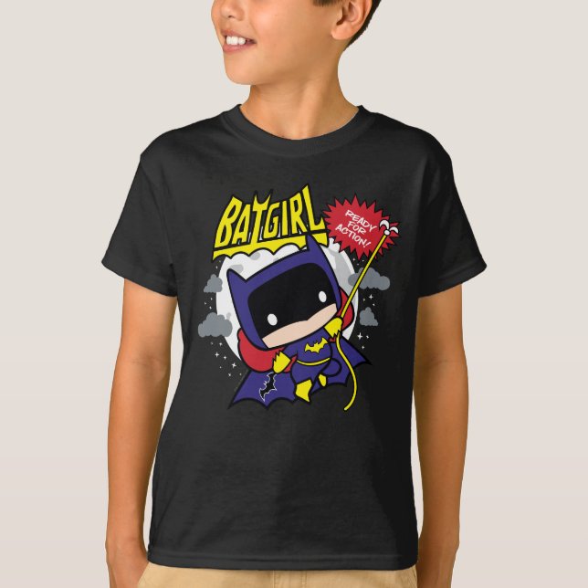 Camiseta Chibi Batgirl Pronto Para Ação (Frente)