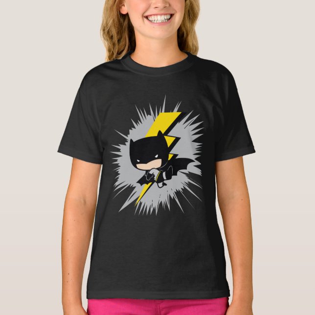 Camiseta Chibi Batman Lightning Kick (Frente)