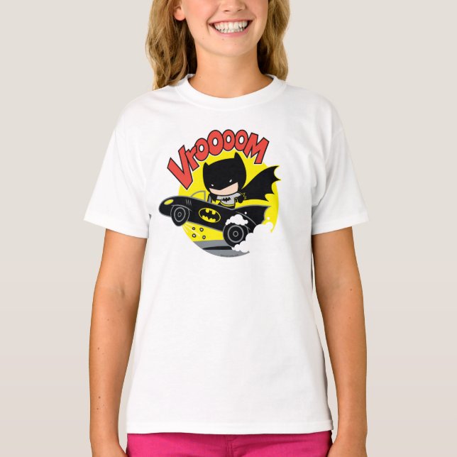 Camiseta Chibi Batman No Batmobile (Frente)