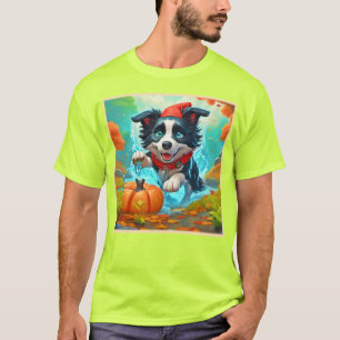 Camiseta Chibi Border Ninja Dog: Arte Épico