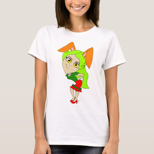 Camiseta chibi bunnygirl (Frente)