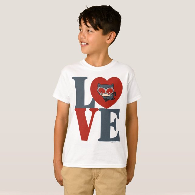 Camiseta Chibi CatWomen LOVE (Frente Completa)