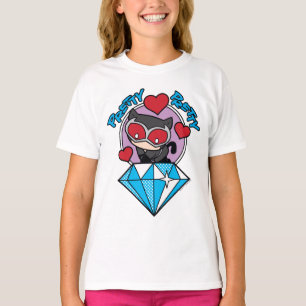 Camiseta Chibi CatWomen Sentada Em Alto Diamante