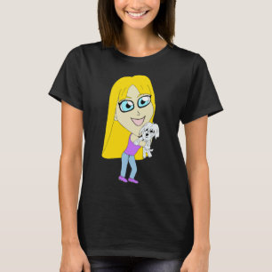 Camiseta Chibi com um filhote