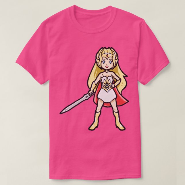 Camiseta Chibi Ela Ra de Kawaii Eternia (Frente do Design)