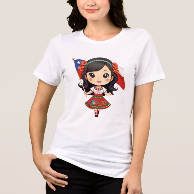 Camiseta chibi Estampado divertido Moda casual Art (Frente)