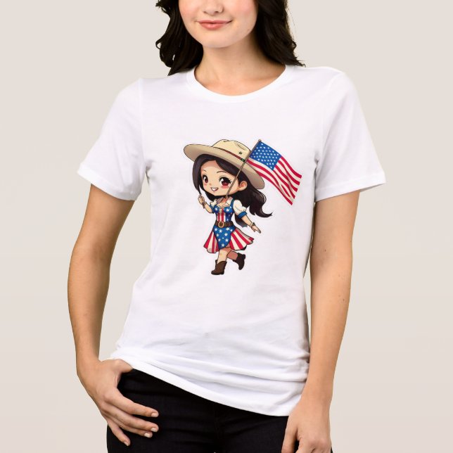 Camiseta chibi Estampado divertido Moda casual Art (Frente)