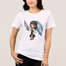 Camiseta chibi Estampado divertido Moda casual Art