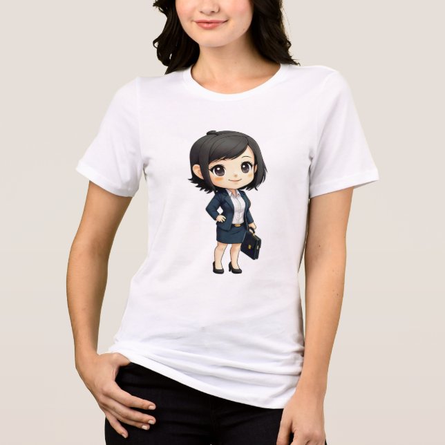 Camiseta chibi Estampado divertido Moda casual Art (Frente)