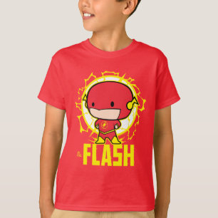 Camiseta Chibi Flash com eletricidade