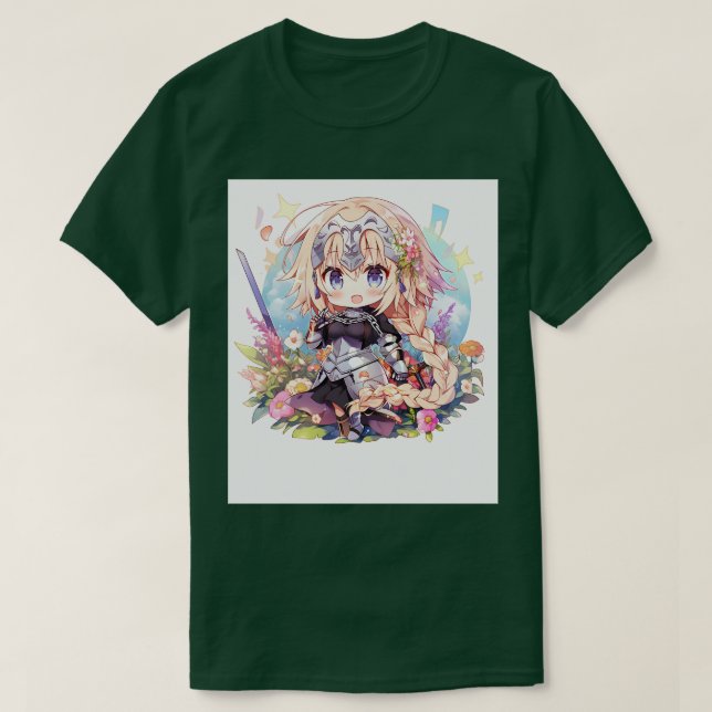 Camiseta chibi jeanne d arc (Frente do Design)