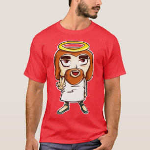 Camiseta Chibi Jesus Cristo Kawaii Deus Divertido Cristão