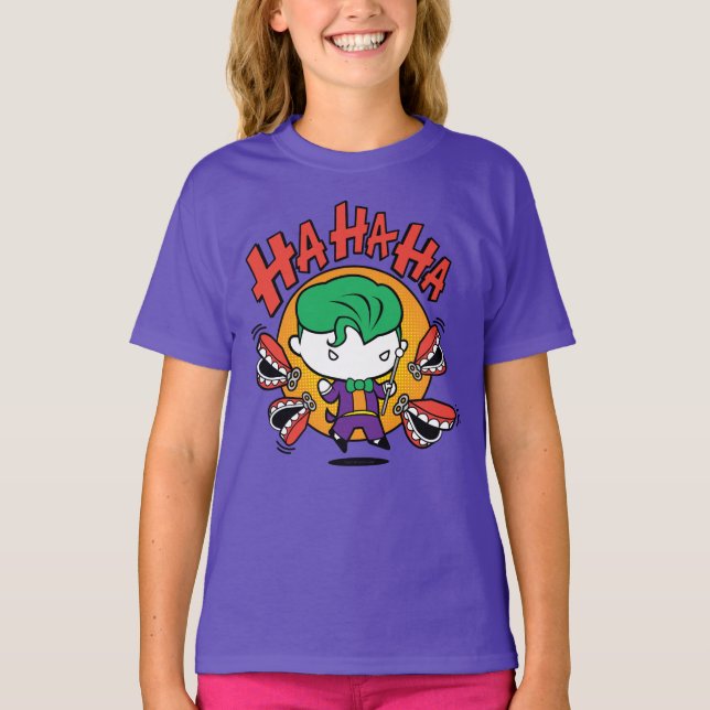 Camiseta Chibi Joker Com Dentes De Brinquedo (Frente)