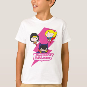 Camiseta Chibi Justice League Pink Lightning