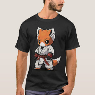 Camiseta Chibi Karate Fox em Keikogi Karateca Fox Japonês