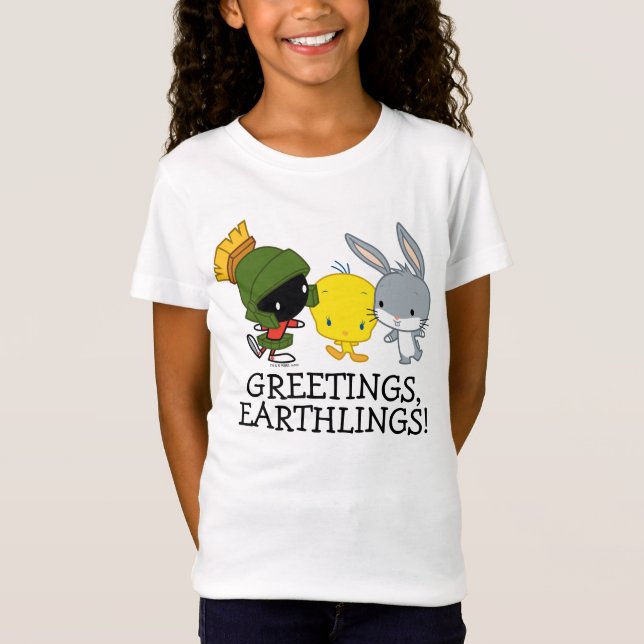 Camiseta Chibi MARVIN THE MARTIAN™, TWEETY™ & INSETOS BUNNY (Frente)
