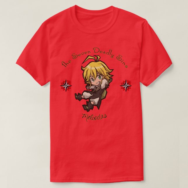 Camiseta Chibi Meliodas (Frente do Design)