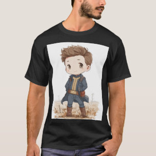 Camiseta Chibi Morador de Cofre Errante Fofo Retro‑Futuri