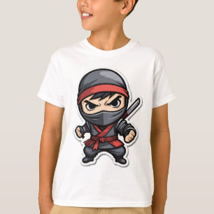 Camiseta Chibi Ninja Warrior Cartoon - Artes Marciais Aterr