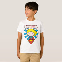 Chibi Supergirl Starburst Heart and Logo