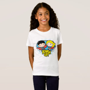 Camiseta Chibi Superman e Chibi Supergirl Ligam!