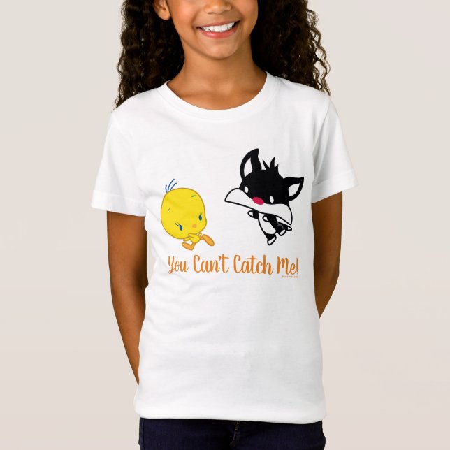 Camiseta Chibi SYLVESTER™ perseguindo TWEETY™ (Frente)