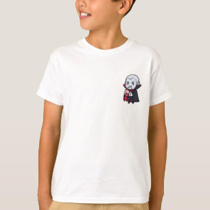 Camiseta Chibi Vampiro Bebendo Suco de Tomate Crianças
