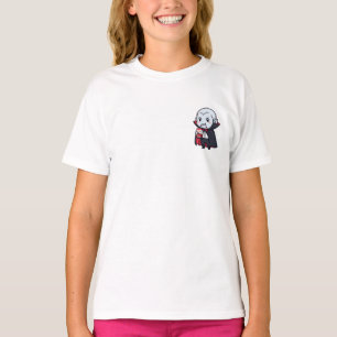 Camiseta Chibi Vampiro Bebendo Suco de Tomate Crianças