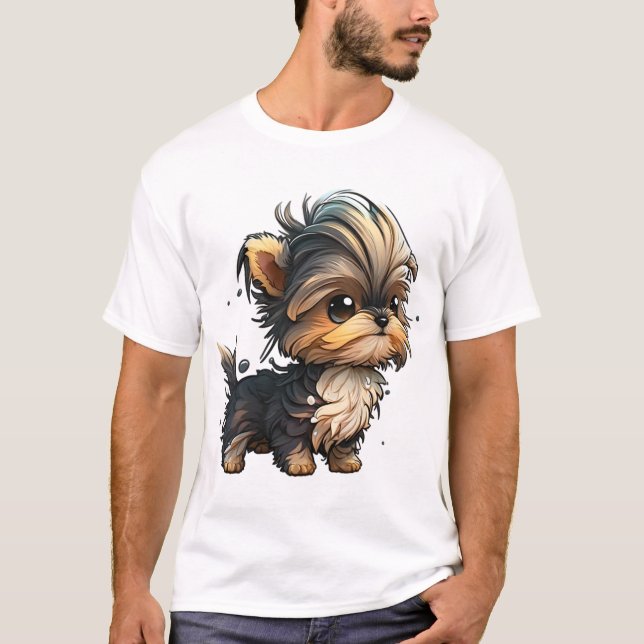 Camiseta Chibi Yorkshire Terrier (Frente)