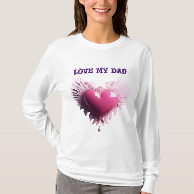 Camiseta Chic a rosa: Impressão do coração (Frente)